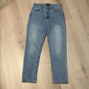 BDG Urban Outfitters Girlfriend Cropped High Waisted Denim Blue Jeans Sz 26
